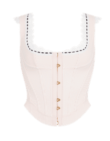 Miffy Corset Top Baby Pink/White | Agent Provocateur