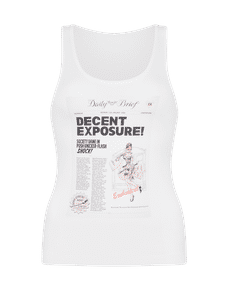 Newspaper Pyjama Vest Top White | Agent Provocateur