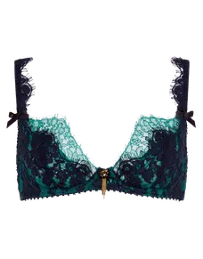 Petrina Plunge Underwired Bra  Green | Agent Provocateur