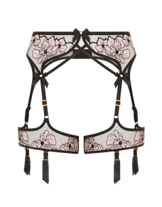 Polina Suspender Pink/Black | Agent Provocateur