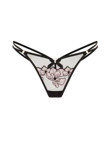 Polina Thong Pink/Black | Agent Provocateur