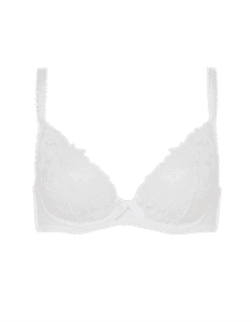 Posy Plunge Underwired Bra White | Agent Provocateur