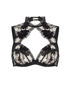 Rexanna High Neck Underwired Bra Black/Nude | Agent Provocateur