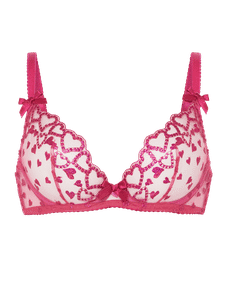 Rozann Plunge Underwired Bra Fuchsia | Agent Provocateur
