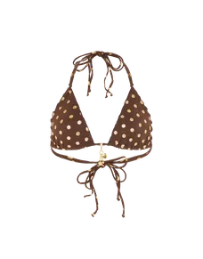 Syndi Bikini Top  Brown/Gold | Agent Provocateur