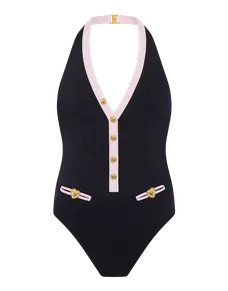 Tiggy Swimsuit  Black/Pink | Agent Provocateur