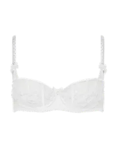 Veretie Balconette Underwired Bra White/Cream | Agent Provocateur