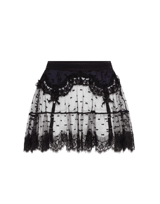 Veretie Suspender Skirt  Black/Navy | Agent Provocateur