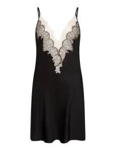 Vitoria Short Slip Black/Blush | Agent Provocateur