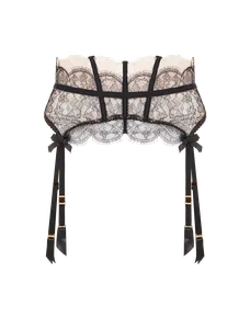 Vitoria Suspender Black/Blush | Agent Provocateur
