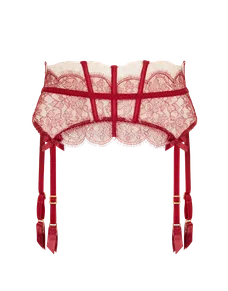 Vitoria Suspender Burgundy/Blush | Agent Provocateur