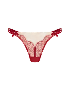 Vitoria Thong Burgundy/Blush | Agent Provocateur