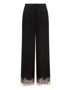 Vitoria Pyjama Trousers Black/Blush | Agent Provocateur
