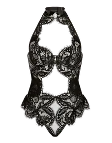 Vivienna Playsuit Black/Pearl | Agent Provocateur