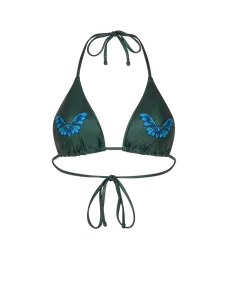 Vivi Bikini Top Green Foil | Agent Provocateur