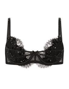 Vyxen Plunge Underwired Bra Black | Agent Provocateur