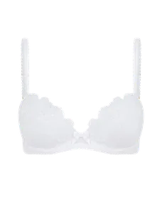 Jayce Plunge Underwired Bra White | Agent Provocateur