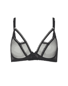 Fia Plunge Underwired Bra Black | Agent Provocateur