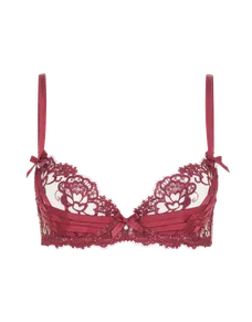 Dioni Plunge Underwired Bra Burgundy | Agent Provocateur
