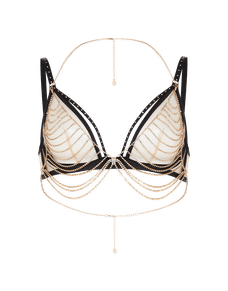 Jasmira Plunge Underwired Bra  Black | Agent Provocateur