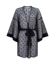 Malorey Short Kimono  Black | Agent Provocateur