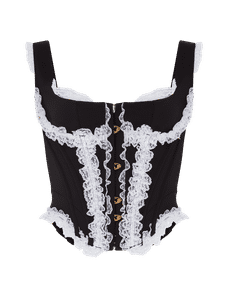 Zena Corset Top Black/White | Agent Provocateur