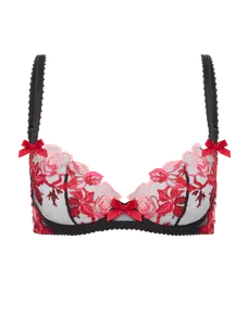 Callypso Plunge Underwired Bra Black/Multicolour | Agent Provocateur