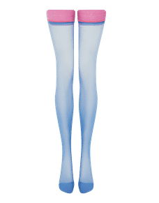 Tanzie Hold Ups Blue/Pink | Agent Provocateur
