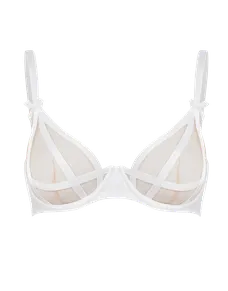 Briella Plunge Underwired Bra White | Agent Provocateur
