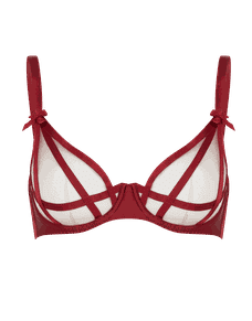 Briella Plunge Underwired Bra Burgundy | Agent Provocateur