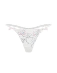 Winnette Thong Baby Pink/White | Agent Provocateur