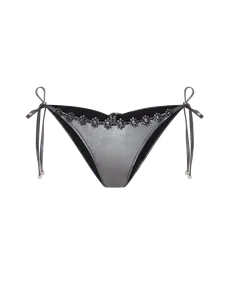 Maiya Bikini Bottoms  Black/Silver | Agent Provocateur