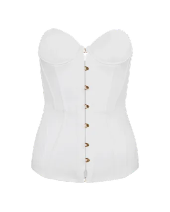 Mercy Satin Corset White | Agent Provocateur