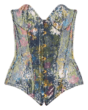 Izzi Corset Silver/Multi | Agent Provocateur