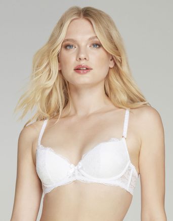 Rosele Padded Underwired Bra in White | Agent Sale