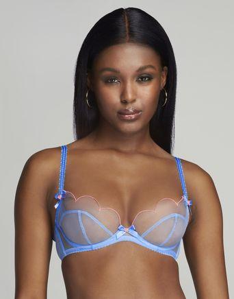 Lorna Plunge Underwired Bra in Blue