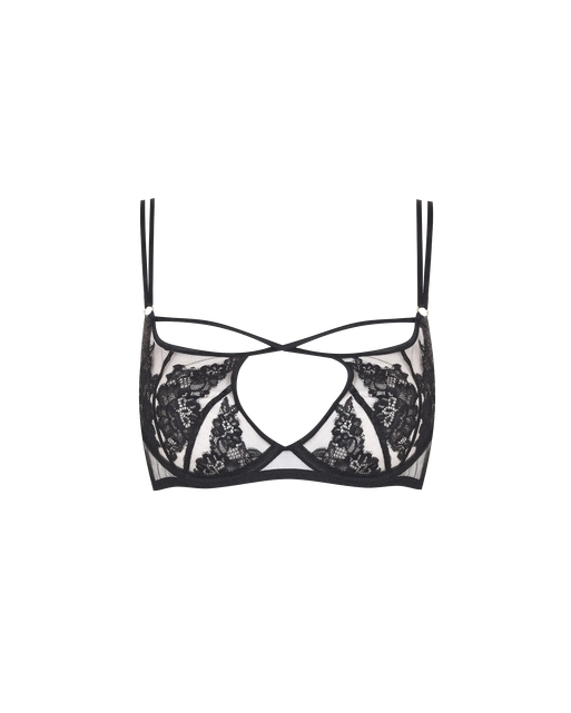 Demelza Plunge Underwired Bra Black | Agent Provocateur