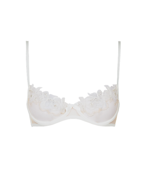 Lindie Demi Cup Plunge Underwired Bra Ivory | Agent Provocateur