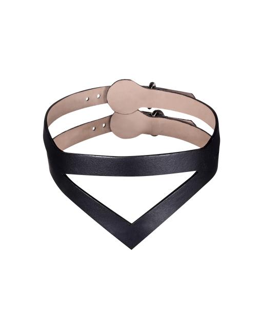 Veronika Leather Double Choker Black | Agent Provocateur