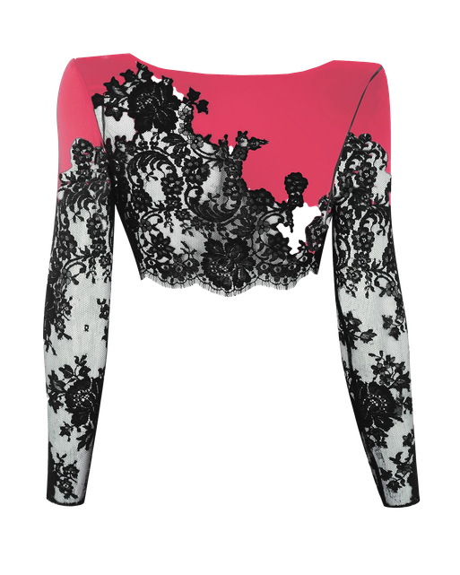 Nayeli Pyjama Top Pink/Black | Agent Provocateur