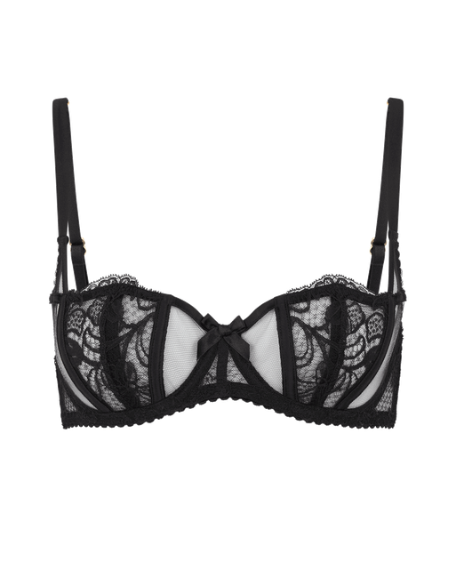 Rozlyn Balconette Underwired Bra Black | Agent Provocateur