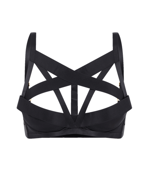 Whitney High Neck Underwired Bra Black | Agent Provocateur