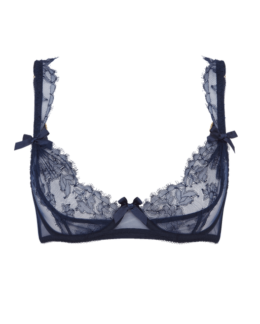 Willa Demi Plunge Underwired Bra Navy | Agent Provocateur