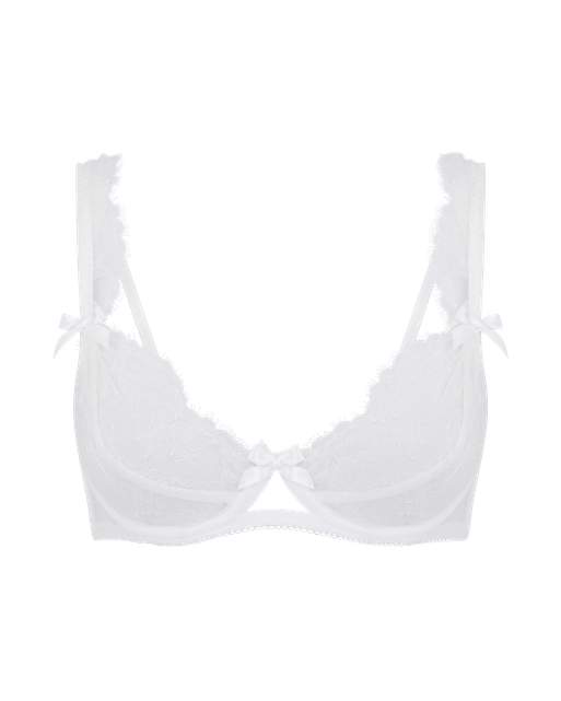 Willa Demi Cup Plunge Underwired Bra White | Agent Provocateur