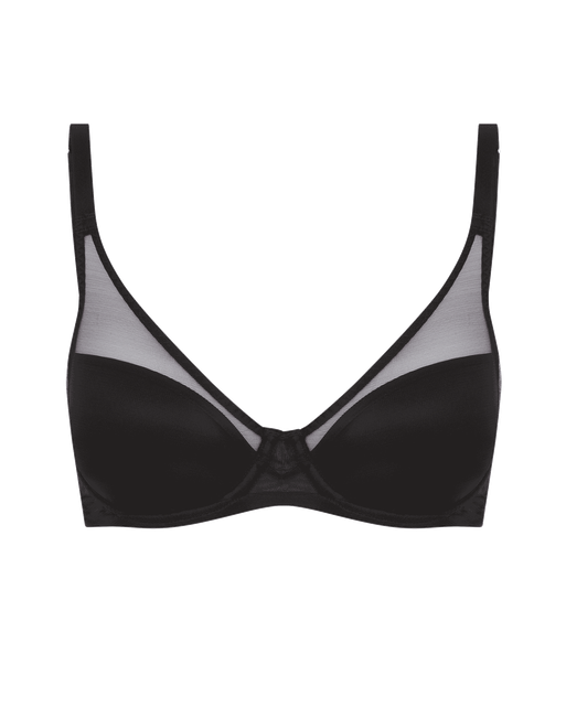 Lucky Padded Plunge Underwired Bra Black | Agent Provocateur