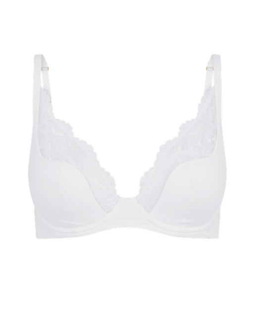 Brigette Padded High Apex Underwired Bra White | Agent Provocateur