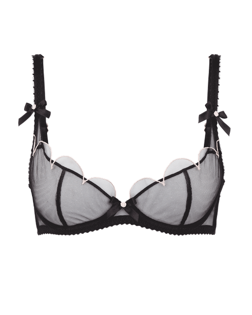 Lorna Demi Cup Plunge Underwired Bra Black | Agent Provocateur
