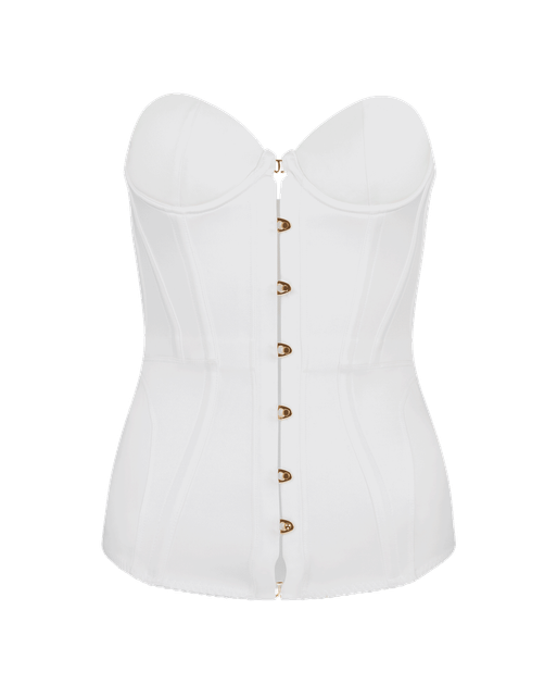 Mercy Satin Corset Ivory | Agent Provocateur