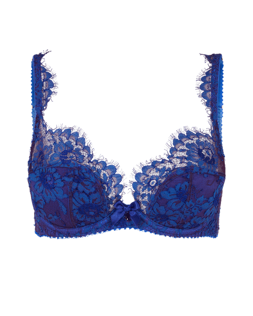 Carline Plunge Underwired Bra Cobalt | Agent Provocateur