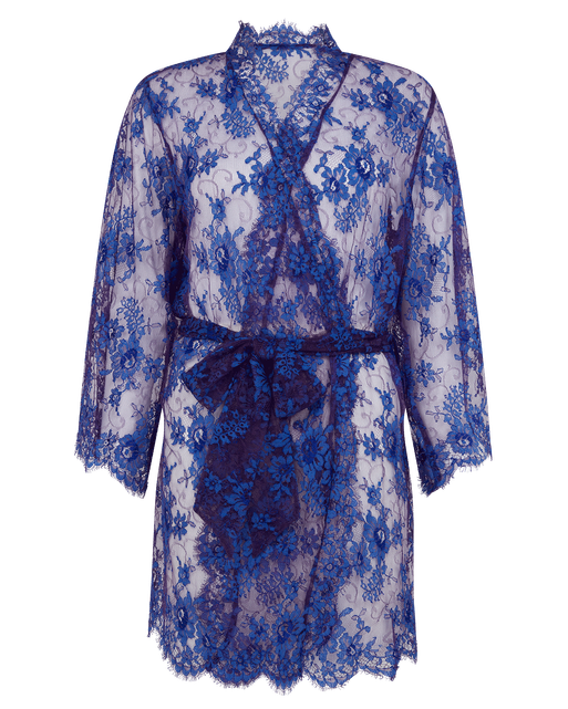 Carline Short Kimono Cobalt | Agent Provocateur